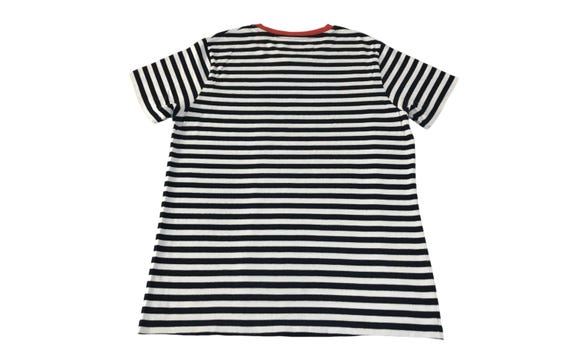 Vintage Style Andy Warhol Campbell Tomato Soup Striped Printed Tee