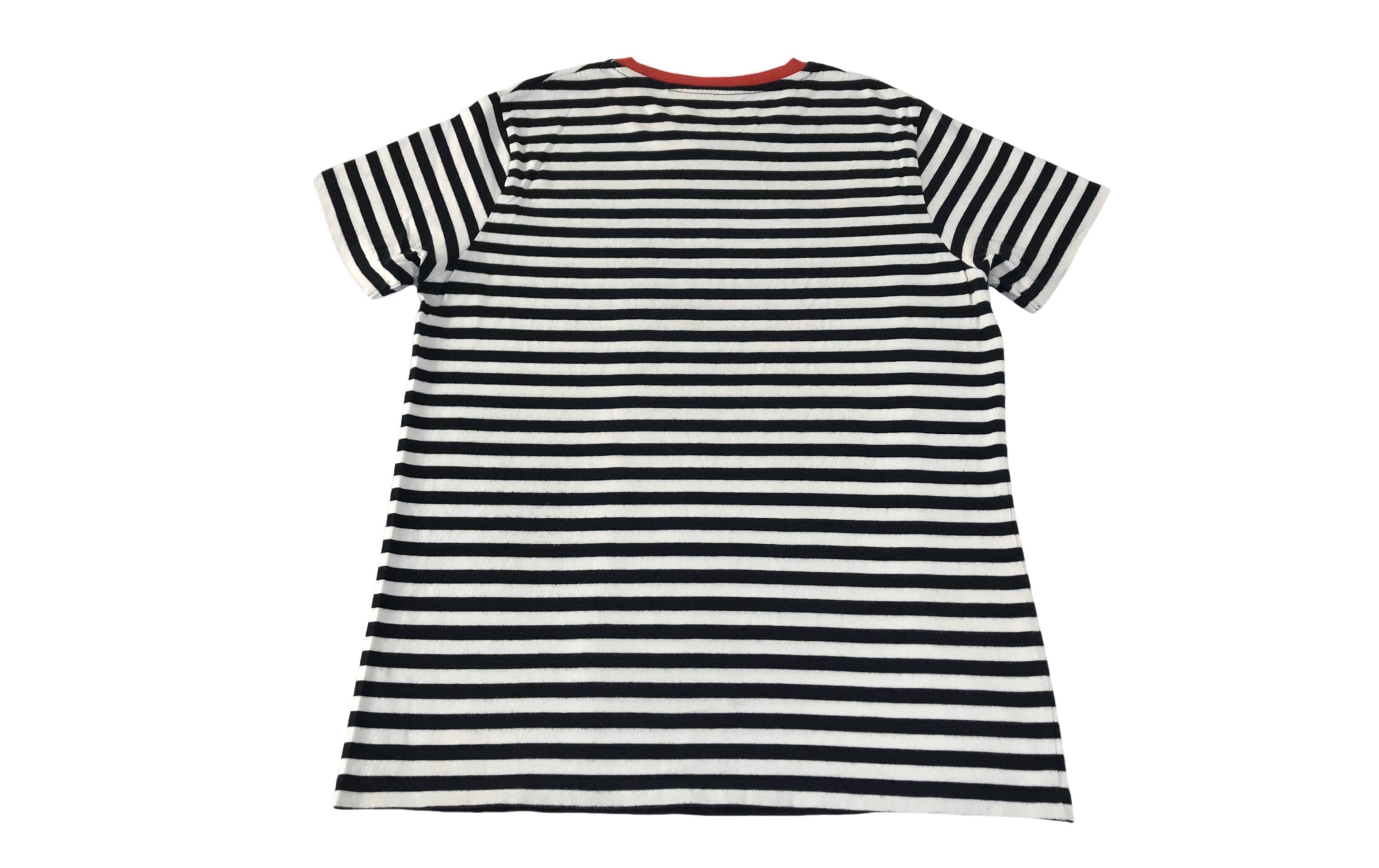 Vintage Style Andy Warhol Campbell Tomato Soup Striped Printed Tee