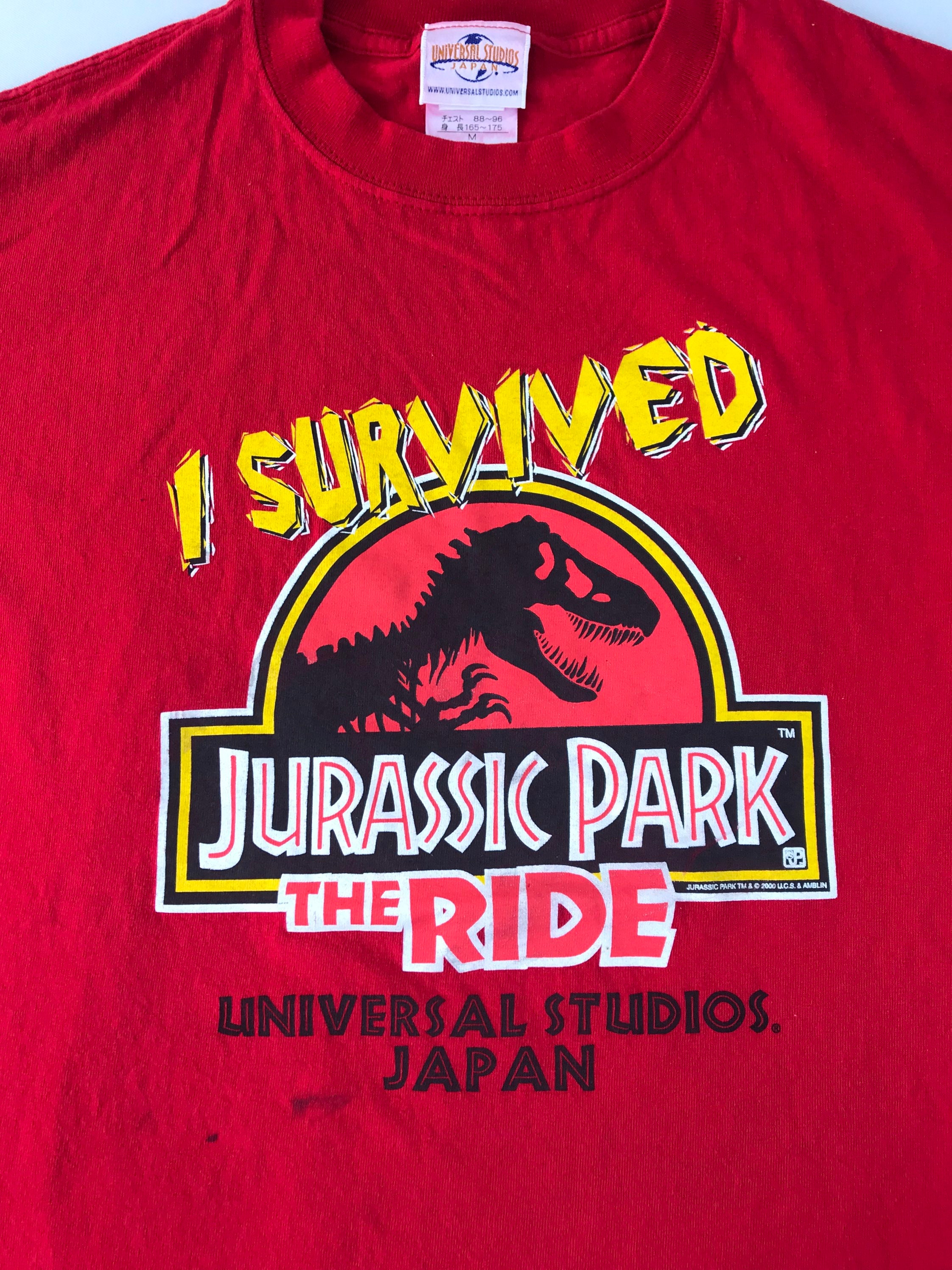 Vintage Universal Studios Japan Jurassic Park the Ride Tee T