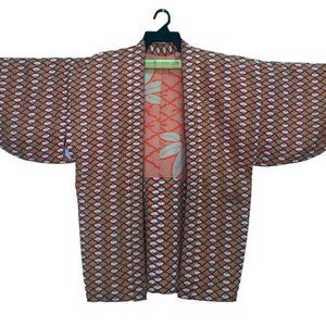 Vintage Noragi Kimono Hanten Jinbei Japanese  Haori   Cardigan Happi Jacket  Pattern B513