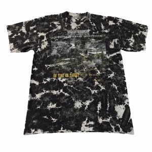 Vintage anni '90 Rock Eagle Supreme Command HQ American Army Tie Dye Bleach stampato Tee ispirato Designer adatto alla taglia L YA0114j