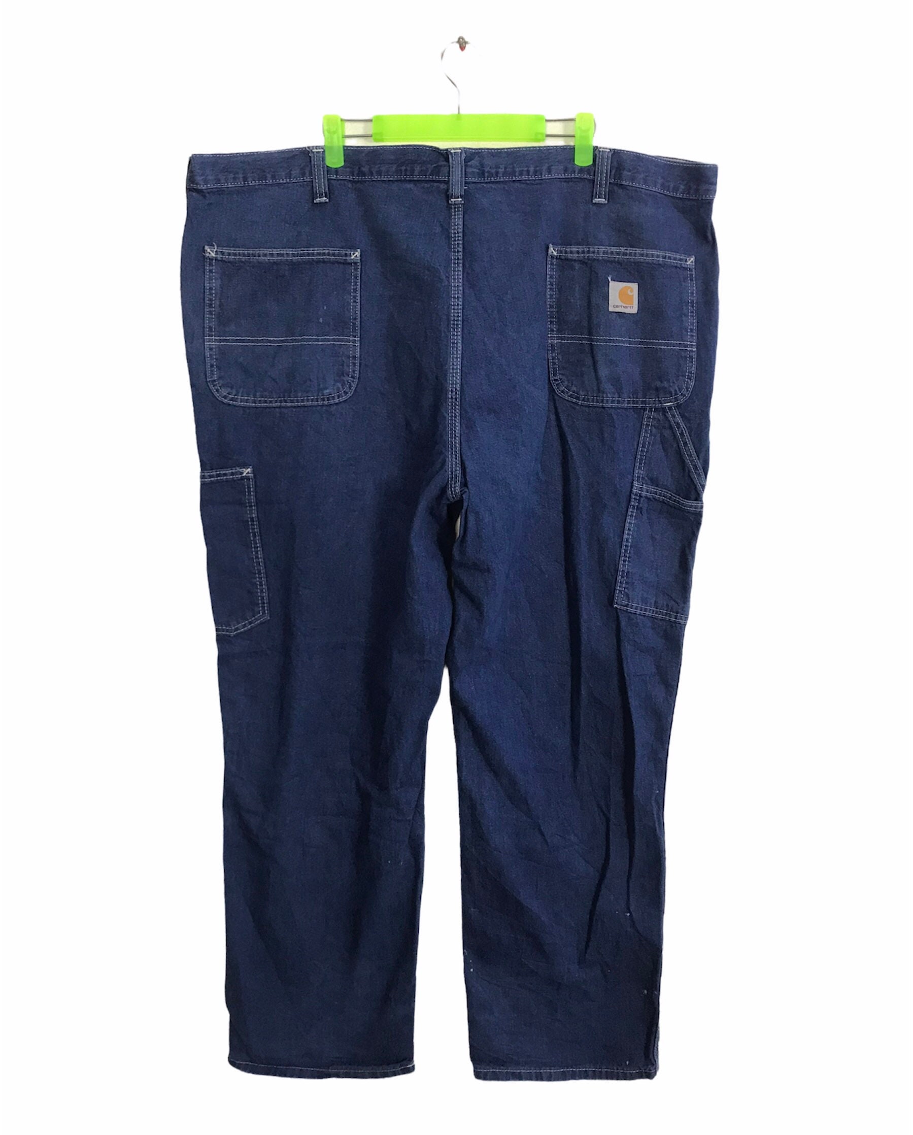 DENIM&DAUNGAREE × FITH USED加工オーバーオール M Vintage Carhartt Carpenter Workwear Indigo Denim Jeans Zipper