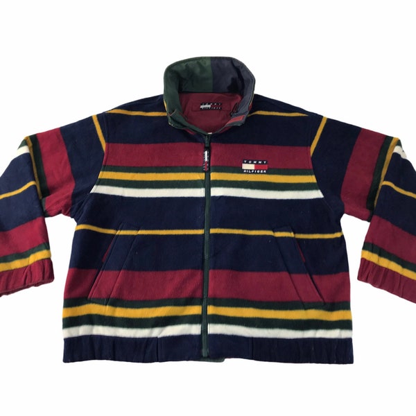 Veste vintage Tommy Hilfiger en laine multicolore