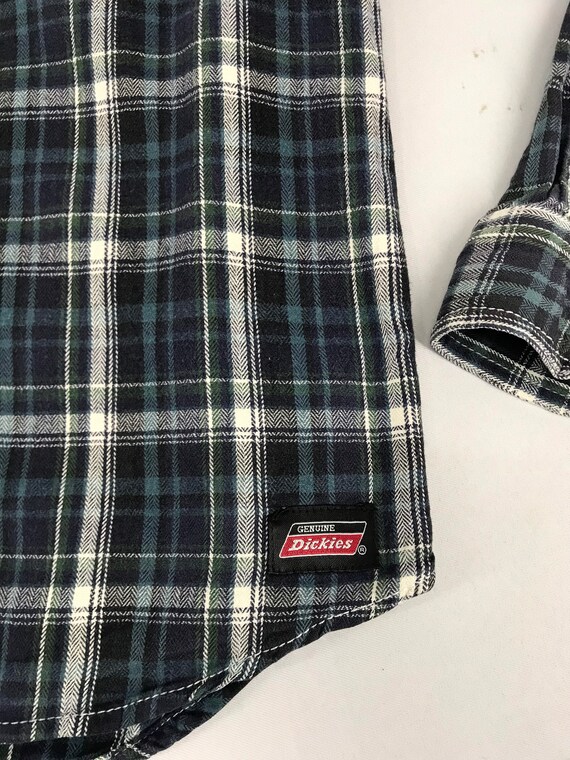 Dickies Long Sleeve Flannel Check Shirt Men's XL cotton red type Vintage Second Hand