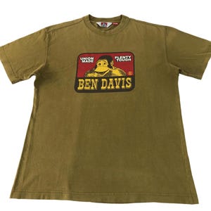 Koszulka Vintage Ben Davis Plenty Tough Union Made Box Logo Printed T-shirt Unisex Wear Streetwear Inspired Designer Pasuje Rozmiar M L E223