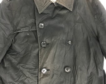 Vintage 90s Katharine Hamnett London Trench Coat Jacket Double