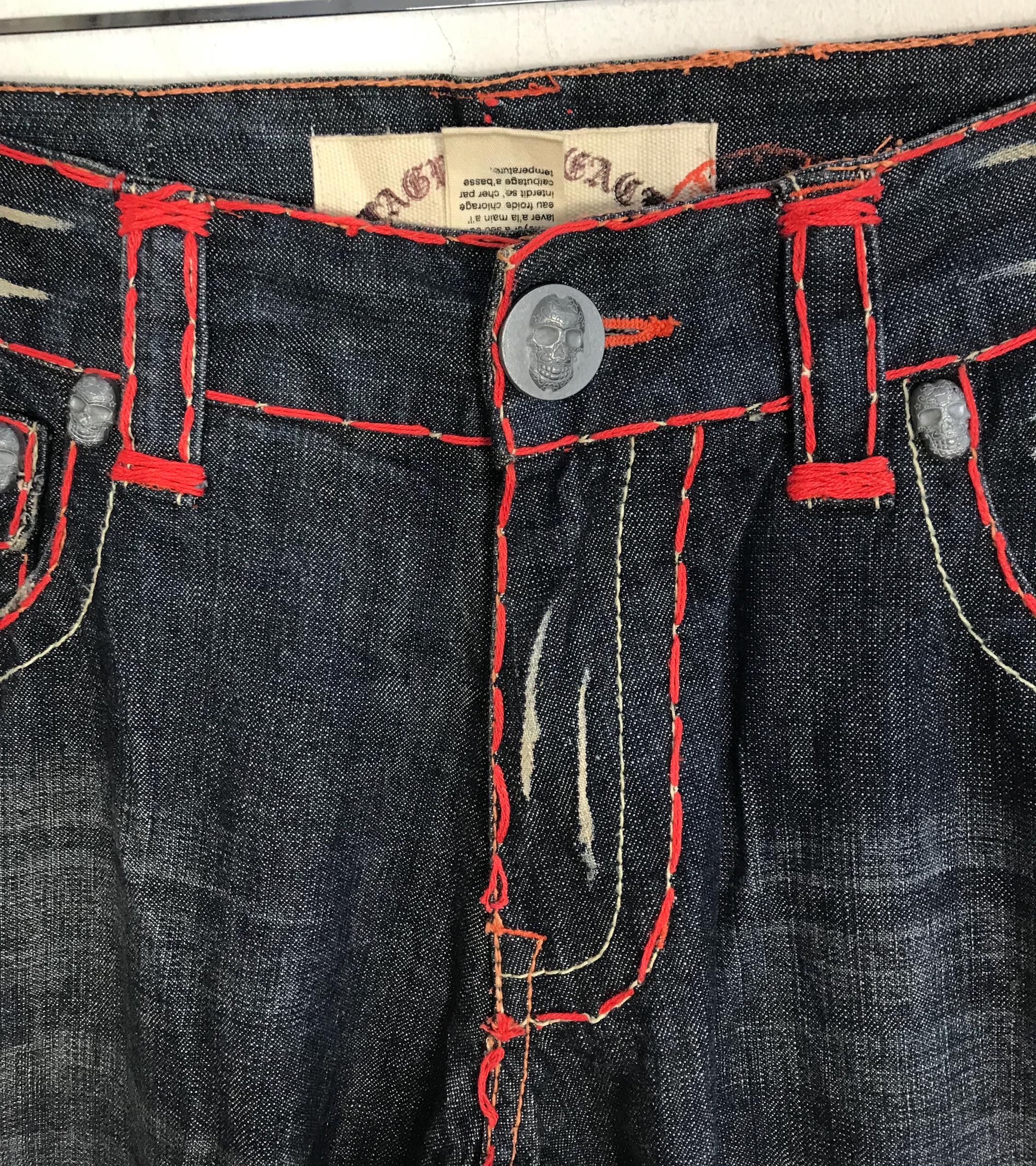 Vintage Laguna Beach Jean Co Made in Usa Cross Skull Logo Indigo