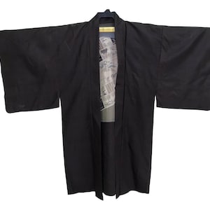 Mega Sale!!! Vintage Noragi Kimono Hanten Jinbei Japanese  Haori  Cardigan Happi Jacket  Brown B496