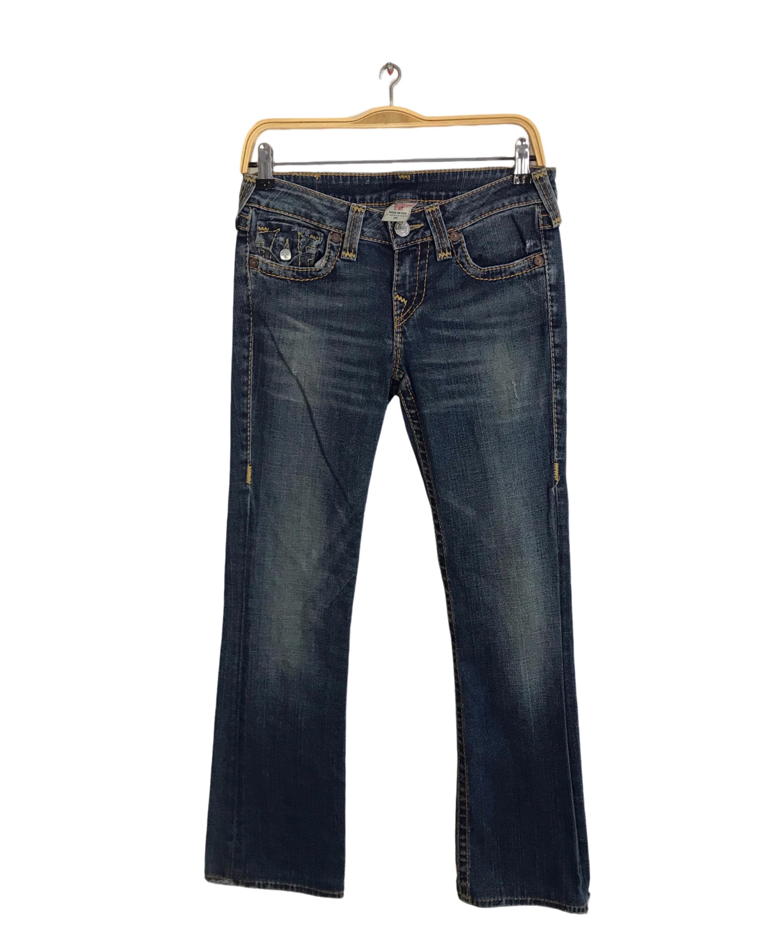 Vintage True Religion Usa Flap Pocket Design Zipper Indigo Denim