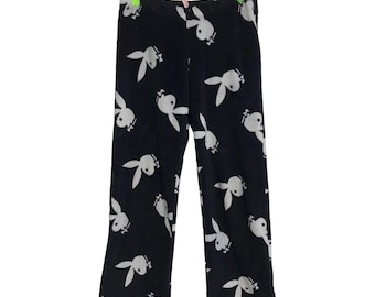 Vintage Style Playboy Fluffy Fleece Pant Fits Size 27-28 Stretchable Streetwear Girl Youth Wear Inspired Designer Brand E459