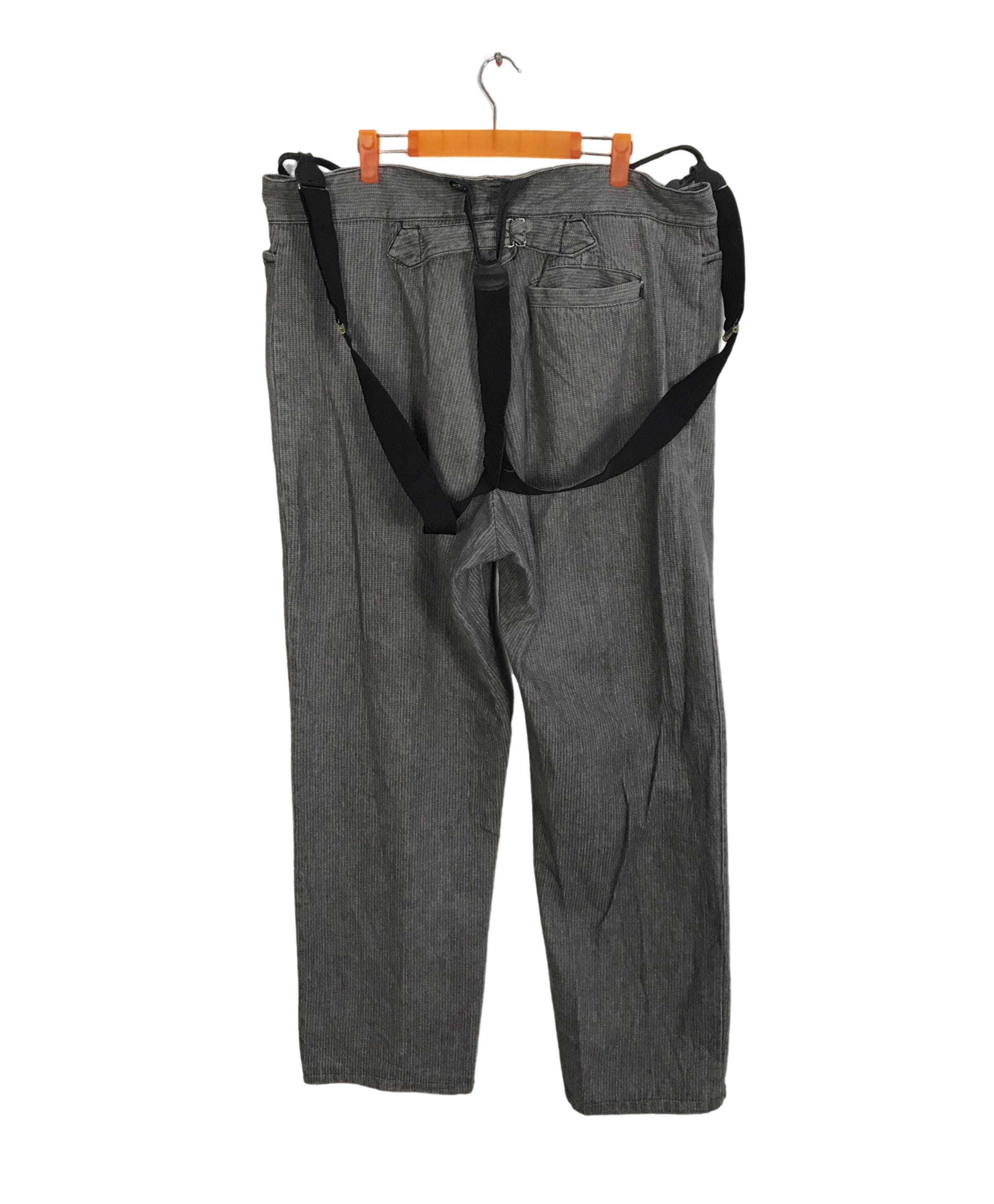 Vintage Striped Denim USA Indigo Pant With Suspender Belt Jumper