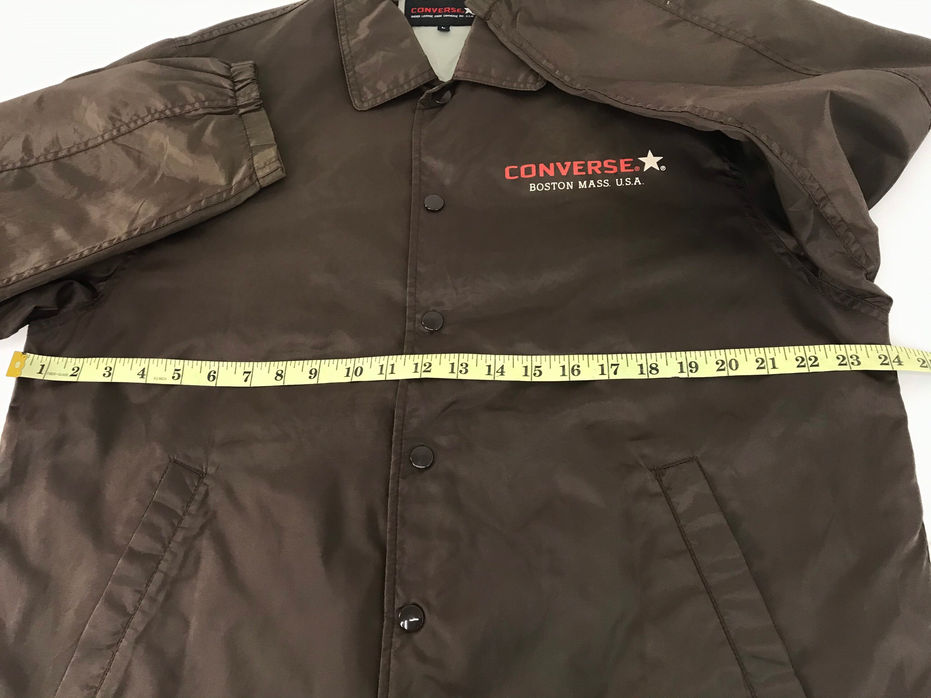 Vintage Converse Boston Mass Usa Windbreaker Jacket Zipper Style 