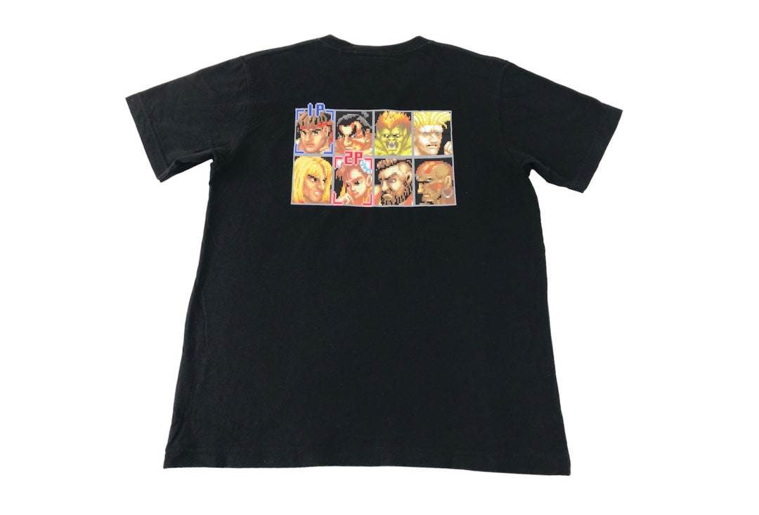 Vintage Capcom USA Street Fighter 16 Bit Graphic Box Printed Tee T ...