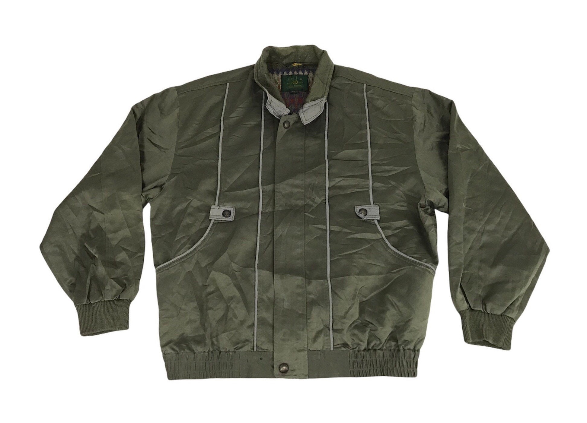 Vintage Gulk Rich Life Bomber Jacket Windbreaker Work Wear