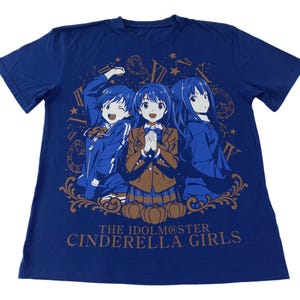 Vintage Banpresto The Idol Master Cinderella Girls Printed Tee T-shirt Designer Streetwear Unisex Wear Fits Size M E779