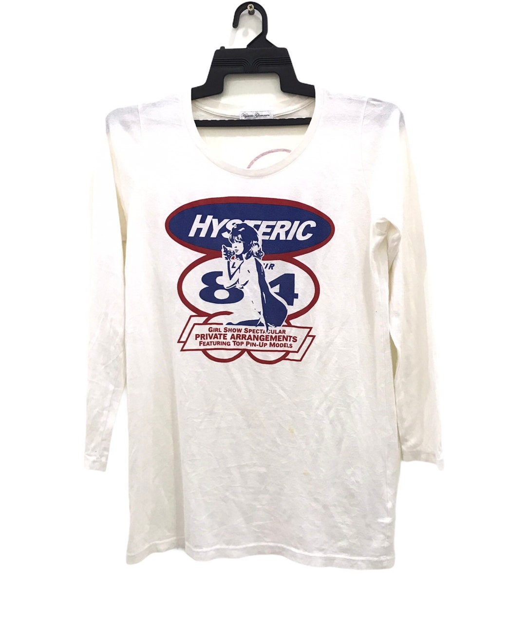 vintage hysterics girl cat design tee