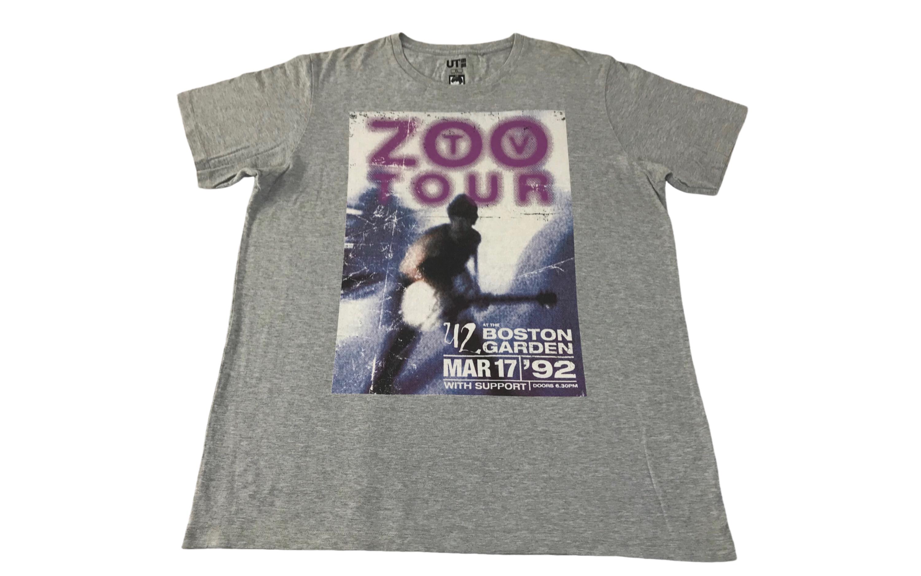 Vintage Style U2 Zoo Tour '92 Boston Garden Poster Logo Tee T