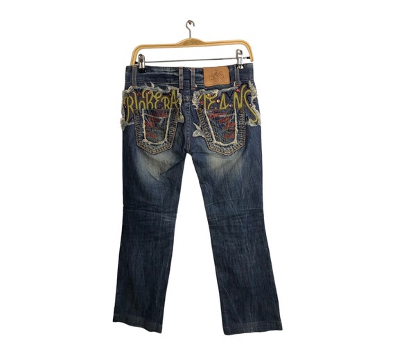 Vintage Riobera Jeans Japan Denim Embroidery Art Logo Fits