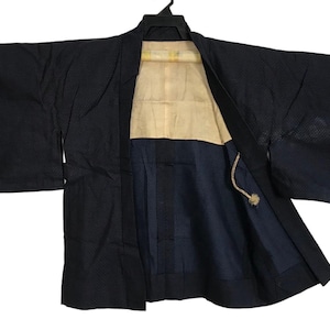 Kimono Noragi Haori Hanten Jinbei, cárdigan tradicional japonés, chaqueta Happi, bata, diseño a cuadros, talla M L YA704