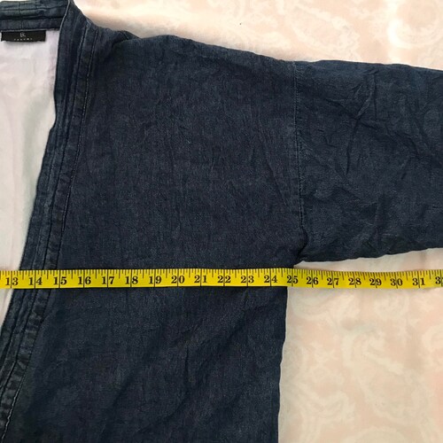 Mega Sale!!! Vintage Indigo Denim Sherpa Inner Noragi shops Kimono Hanten Jinbei Japanese Haori Padded Blue L XL B103