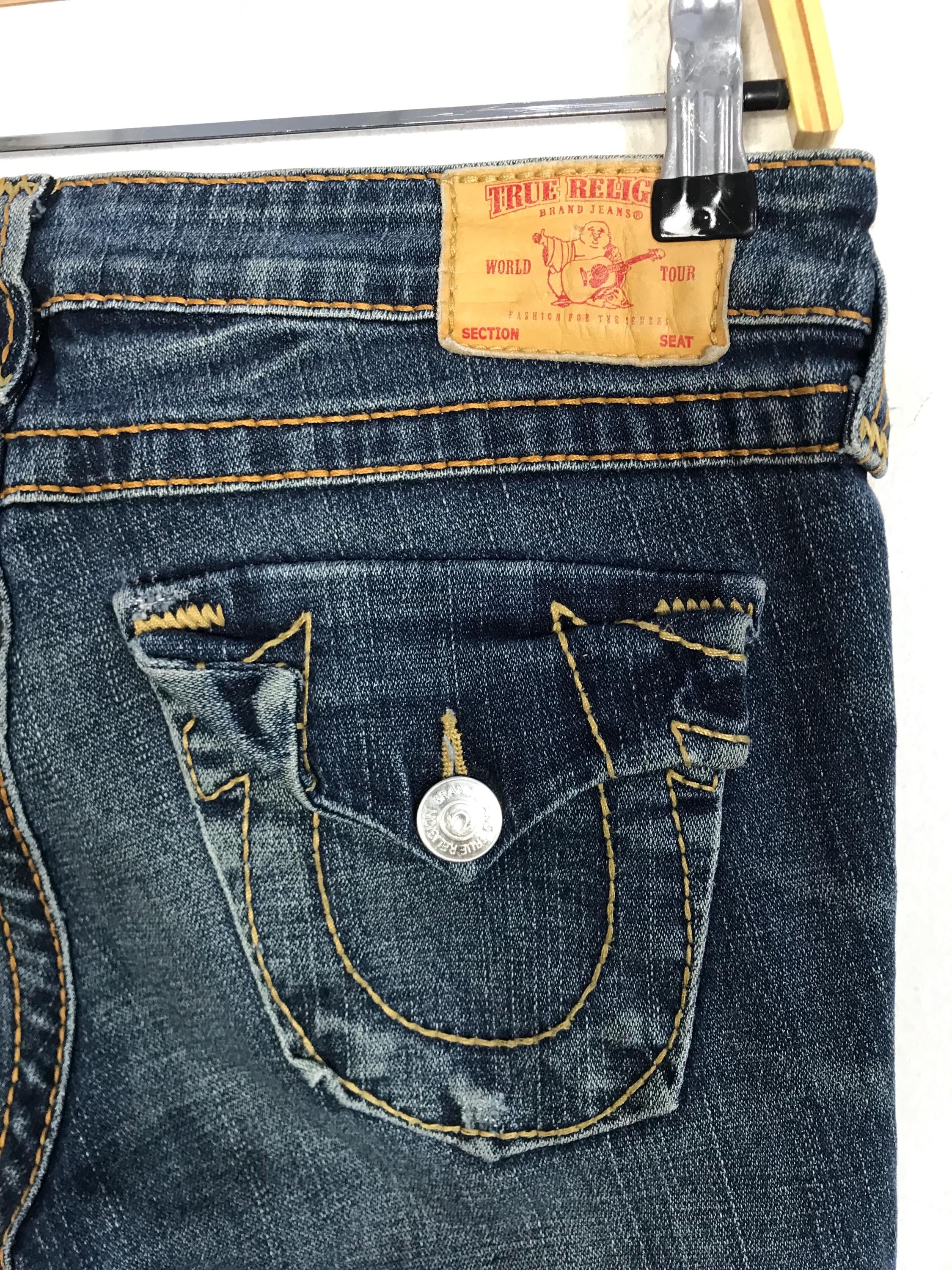 Vintage True Religion Usa Flap Pocket Design Zipper Indigo Denim