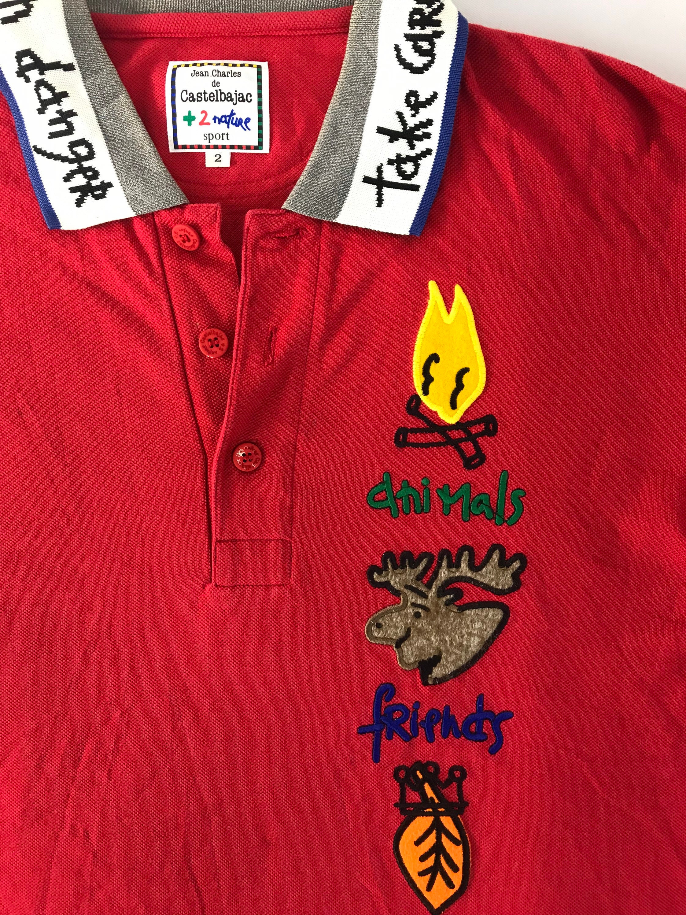 Vintage Jean Charles De Castelbajac Nature Sport Embroidery Logo
