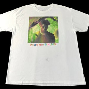 Vintage NBA Youngboy Never Broke Again American Rapper Box Logo T-shirt stampata Abbigliamento unisex Designer ispirato allo streetwear Adatto alla taglia L E021