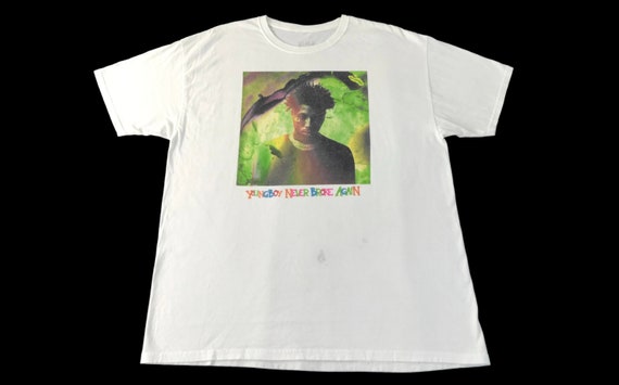 Vintage NBA Youngboy Never Broke Again American Rapper Box Logo 