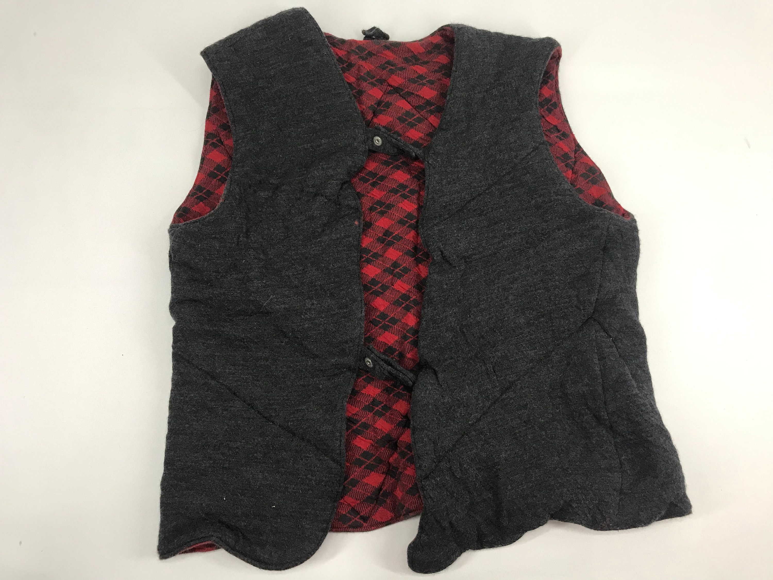 トップス Yohji Yamamoto x ASPESI Nylon Vest Vintage 90s Y's Yohji Yamamoto Aspesi Vest Inner Plaid Check