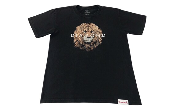Vintage Diamond Supply Co Big Male Lion Graphic Printed Tee T
