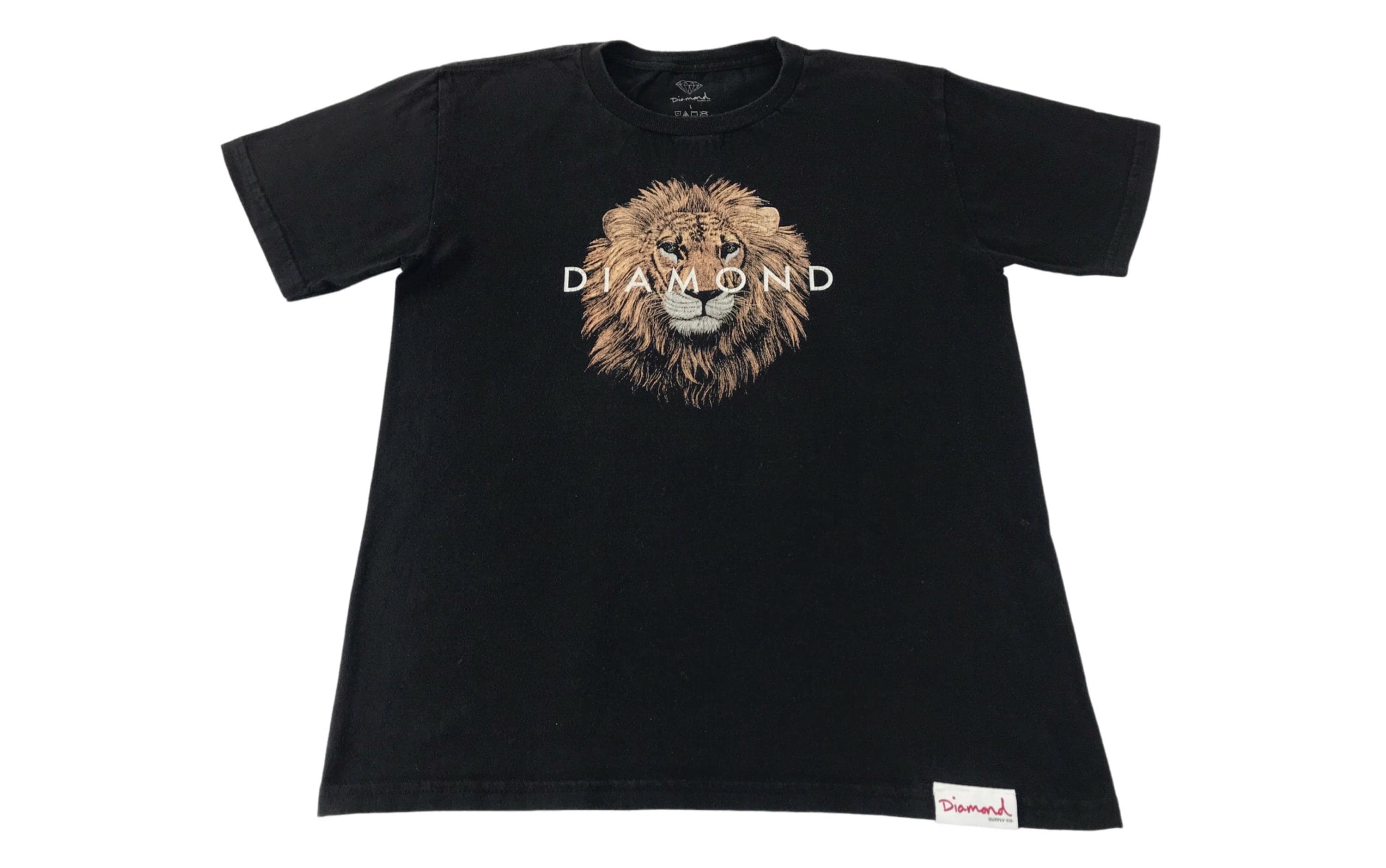 Vintage Diamond Supply Co Big Male Lion Graphic Printed Tee T