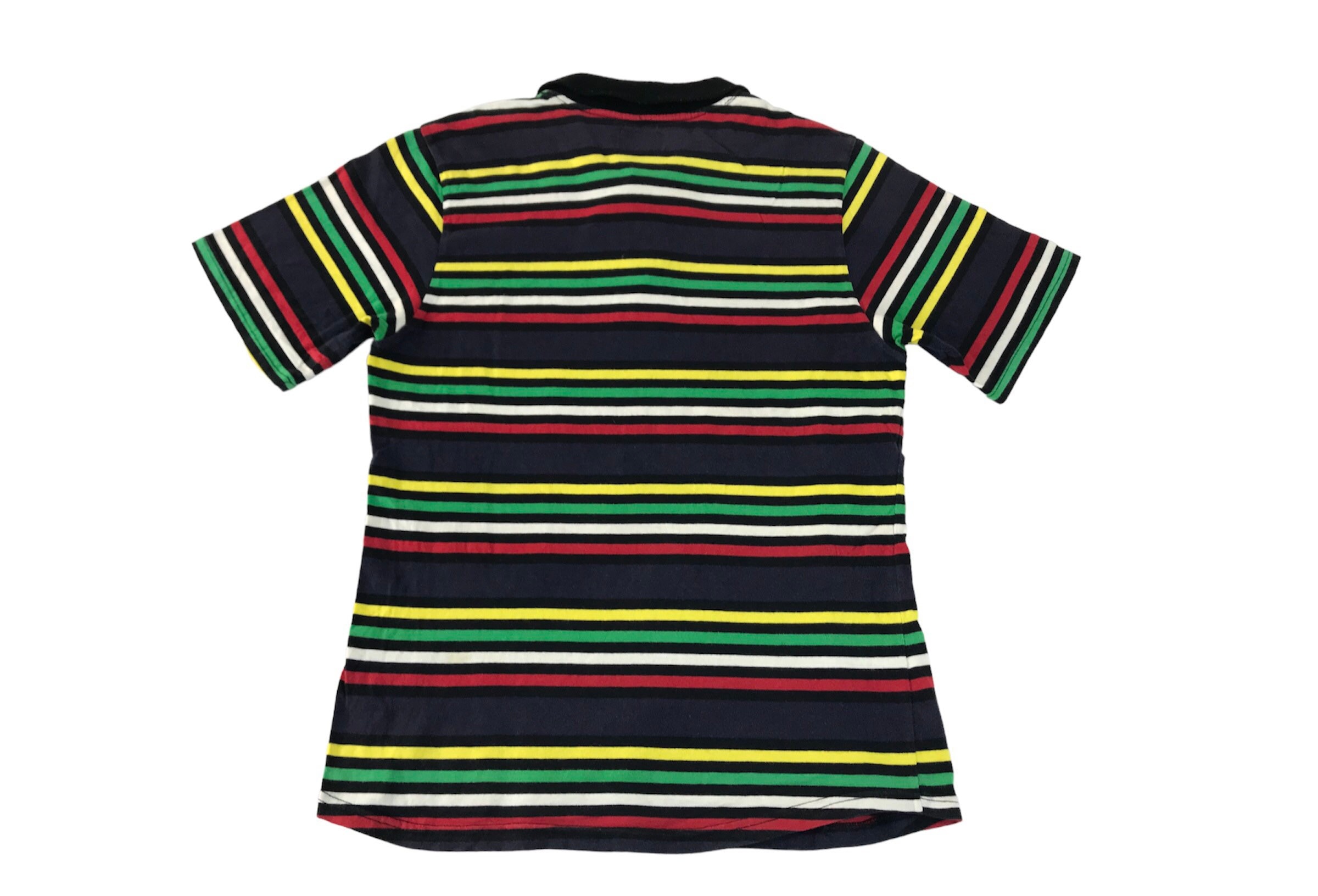 あ*。様 SuperBlack_VINTAGE POLOSHIRT_made i Vintage Supreme New York City Made in Japan Colorful Striped Polo