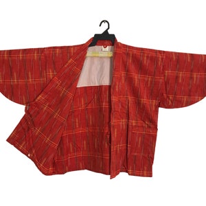 Mega Sale!!! Kimono Japanese Traditional Noragi Kimono Haori Hanten Jinbei Japanese Cardigan Happi Jacket XL Waving YA650