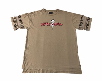 Camiseta Vintage Strange Heaven X Betty Boop, camiseta con logotipo impreso, diseñador inspirado, ropa de calle Unisex, talla M C437j