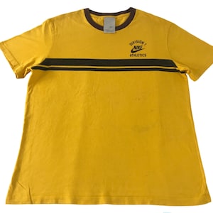 Vintage Nike Athletics Abteilung 1 Rundhals-Swoosh-Logo-T-Shirt Unisex Wear Sportswear Streetwear passt Größe M L E771
