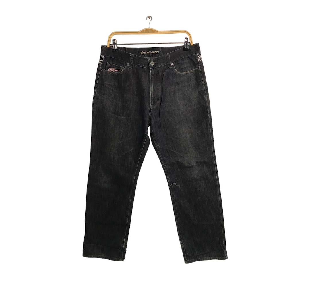 家電 JEANS Vintage Element Denim Pants Strike Printed Jeans Fits Size 34