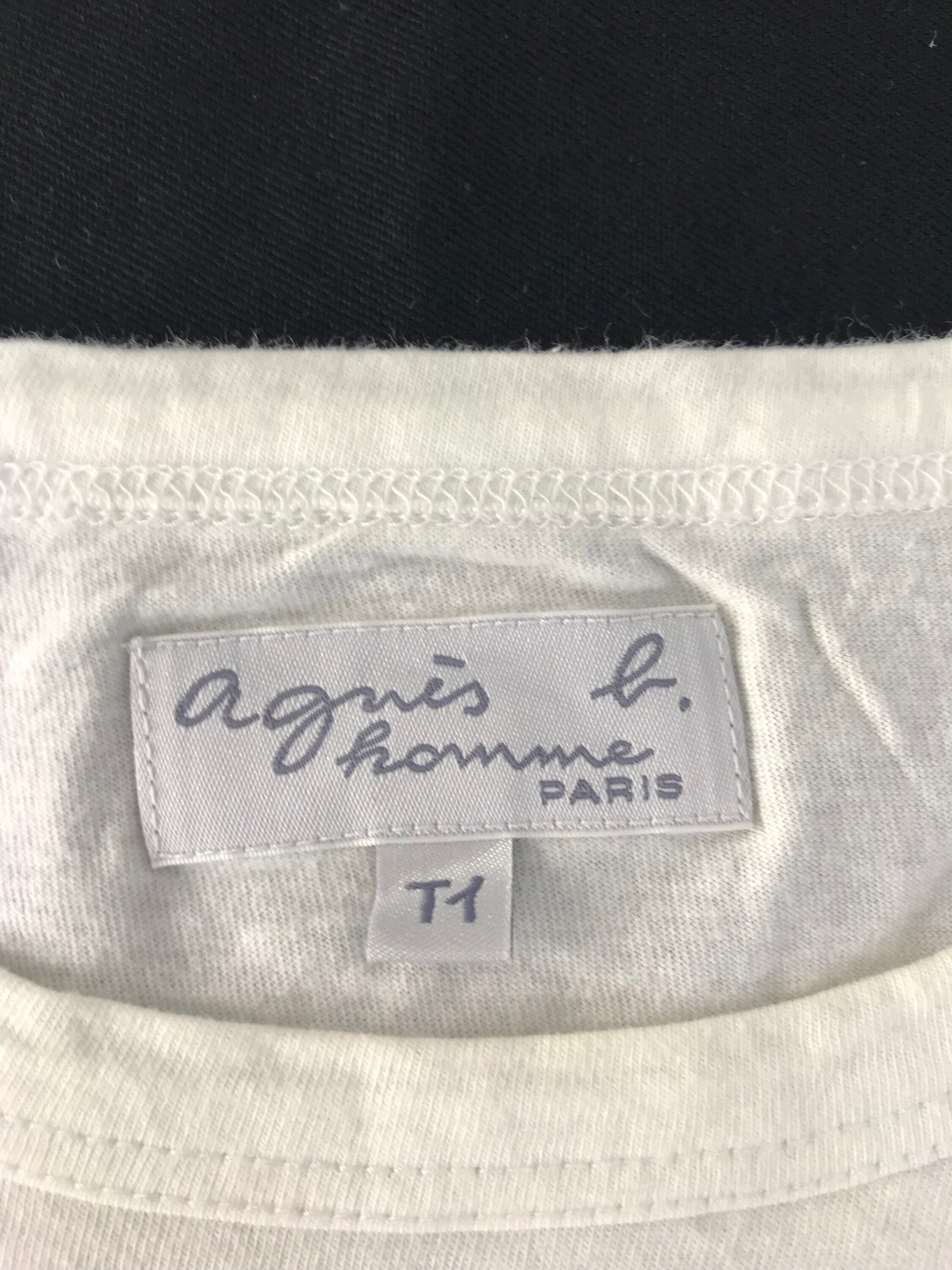 Hype Vintage Agnes B Homme Paris Box Logo Printed Tee T Hype Vintage Agnes B Homme Paris Box Logo Printed Tee T