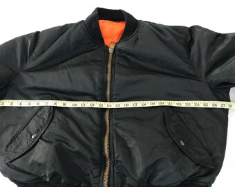 Vintage 80s 90s Usaf Flyer Military Bomber Jacket USA Type MA1