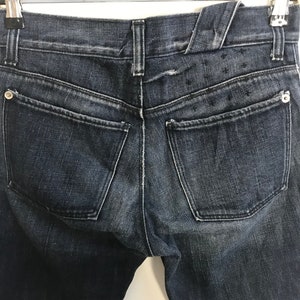 Vintage pierna robusta Ksubi Joey Neve Indigo Denim Jeans pantalones se adapta al tamaño 28 flaco corte de pierna inspirado streetwear marca chica mujer usar YA516j