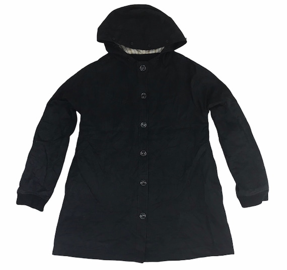Vintage 90s A.P.C Paris Sweatshirt Jacket Parka Coat Button up 
