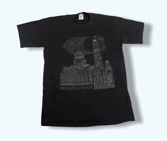 Vintage 50/50 Jerzees Tee Washington DC Usa Landm… - image 1