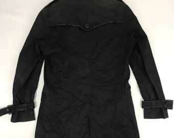 Vintage 90s Katharine Hamnett London Trench Coat Jacket Double