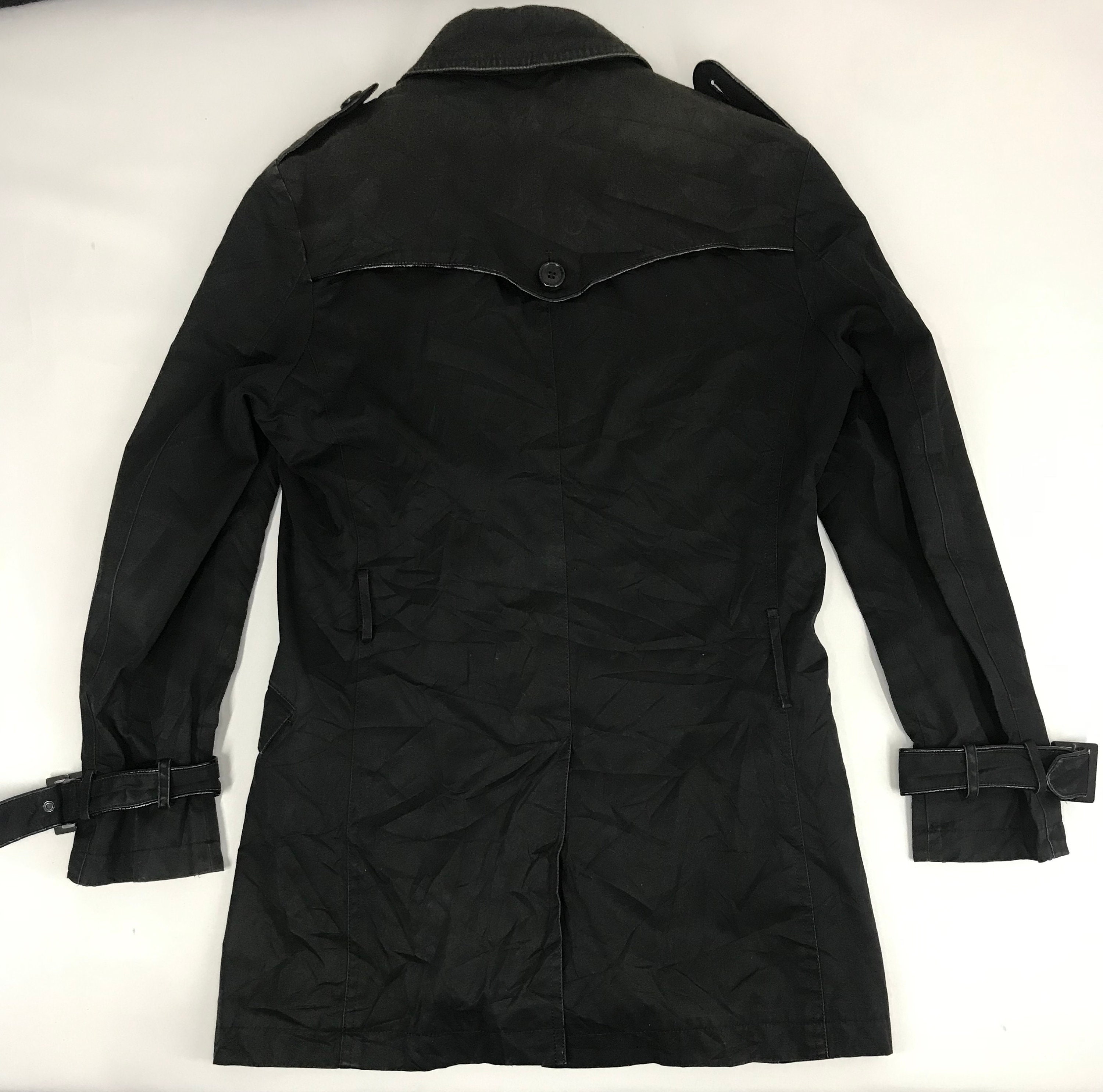 Vintage 90s Katharine Hamnett London Trench Coat Jacket Double