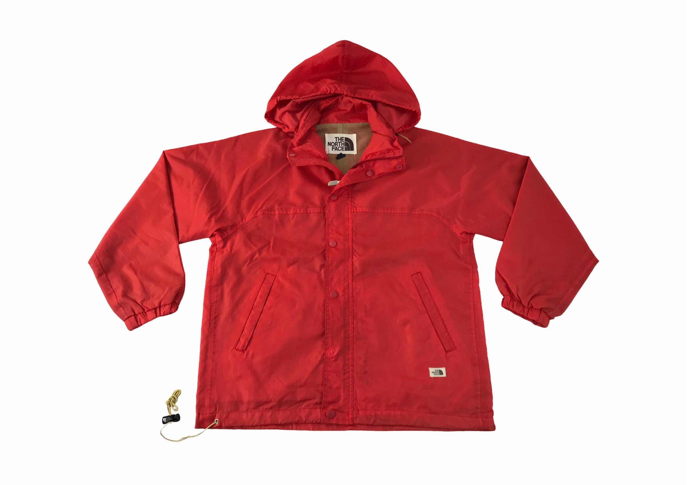 Vintage the North Face Windbreaker Red Jacket Zipper Nylon