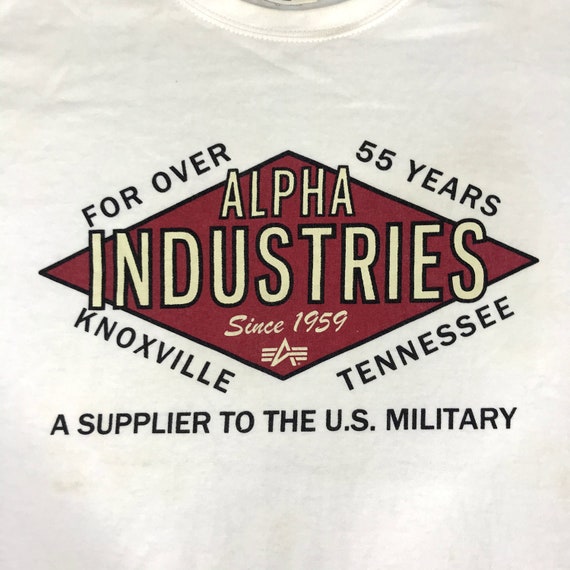 Vintage Alpha Industries 55 US Military Supplier Logo Spell Out Tee T-shirt  Inspired Designer Unisex Wear Streetwear Fits Size L M I957 - Etsy