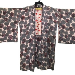 Mega Sale!!! Vintage Noragi Kimono Haori Hanten Jinbei Japanese Robe Cardigan Happi Jacket Fits Size L XL B596