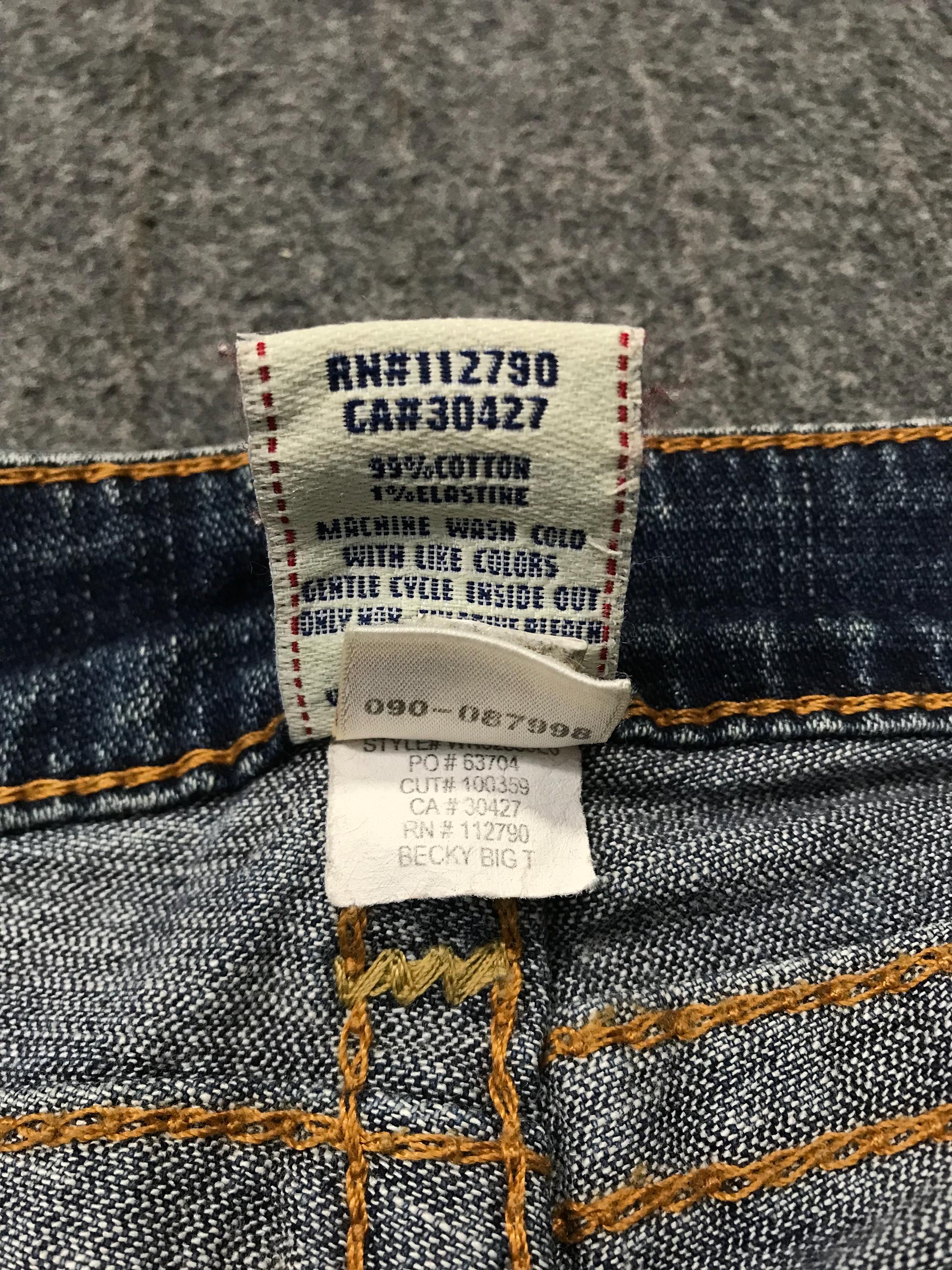 Vintage True Religion Usa Flap Pocket Design Zipper Indigo Denim