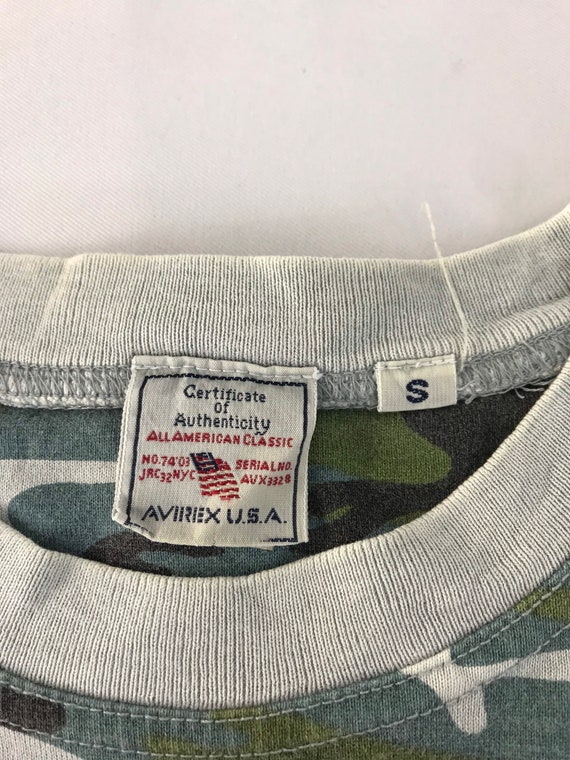 Vintage Avirex USA Army Camo Single Pocket Printe… - image 5