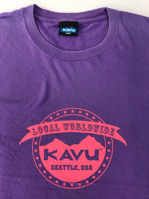 Vintage Kavu Seattle Usa Local Worldwide Big Logo… - image 3