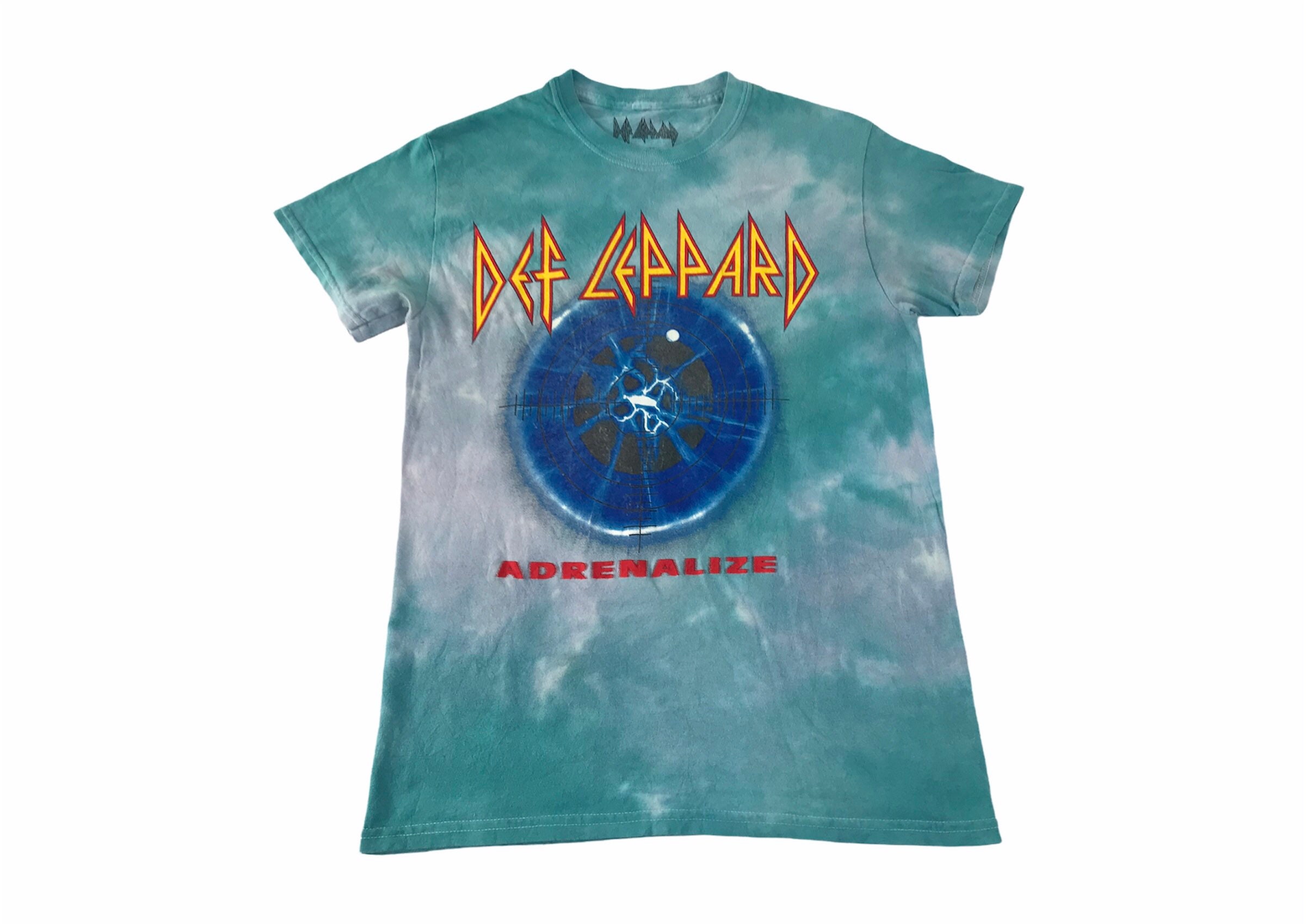 Vintage Style Def Leppard Andrenalize Concert Album Blue Reverse Tie Dye Bleach Printed Tee Inspired Designer Fits Size S Ya0113j Etsy